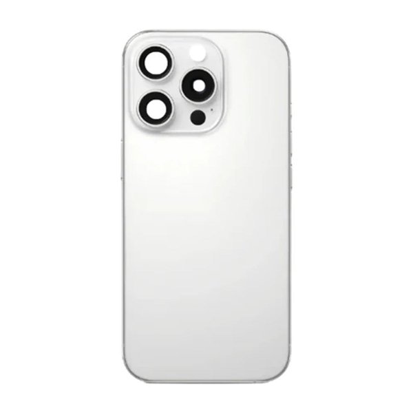 iPhone 16 Pro Baksida Glas med smådelar - Vit Titan