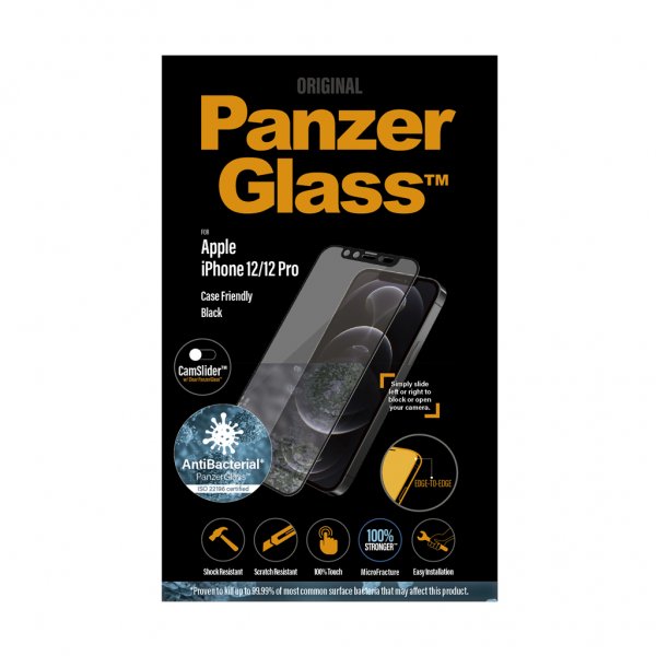 PanzerGlass iPhone 12/iPhone 12 Pro Skärmskydd Edge-to-Edge Camslider