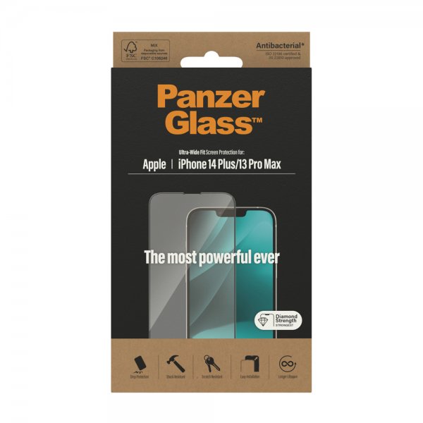 PanzerGlass iPhone 13 Pro Max/iPhone 14 Plus Skärmskydd Ultra-Wide Fit