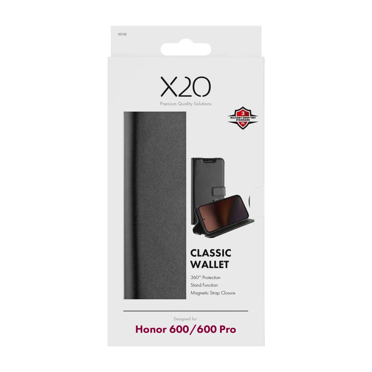 X2O Honor 600 Fodral Classic Wallet Svart