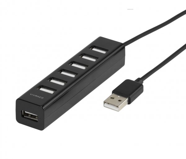 Vivanco USB-Hub 7x USB 2.0 Svart