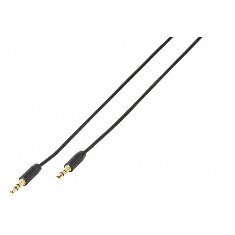 Vivanco Platt Ljudkabel 3.5mm hane/hane 1m