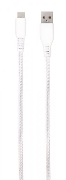 Vivanco Kabel Longlife Braided USB-A/USB-C 1.5m Vit
