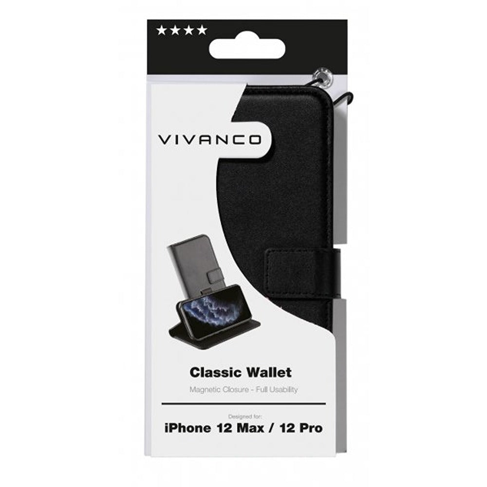 Vivanco iPhone 12/iPhone 12 Pro Fodral Classic Wallet Svart