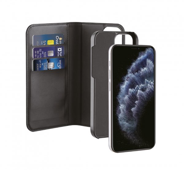 Vivanco iPhone 12/iPhone 12 Pro Fodral 2in1 Wallet Case Svart