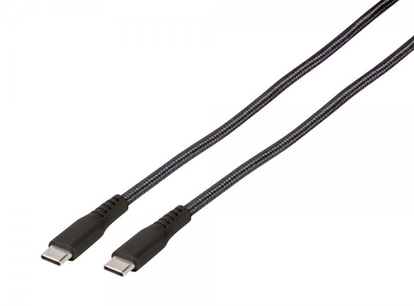Vivanco Kabel Longlife Braided USB-C/USB-C 1.5m Svart