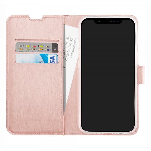 Vivanco iPhone 15 Plus Fodral Classic Wallet Roseguld