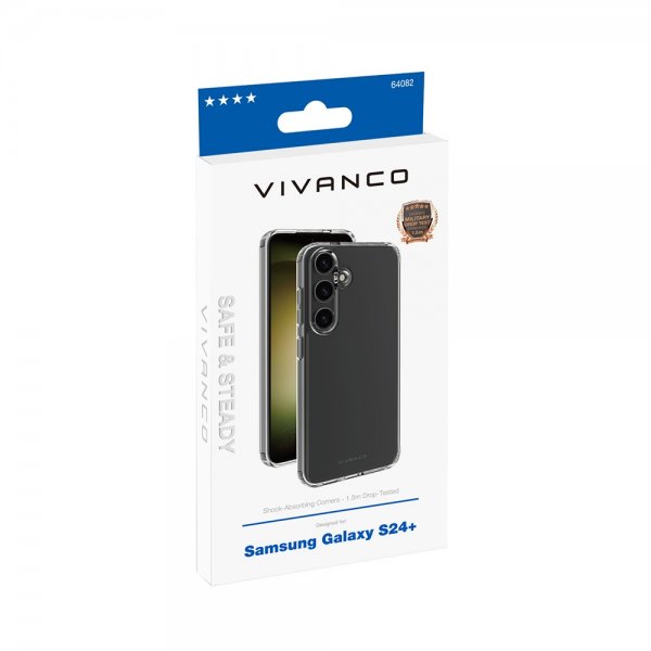 Vivanco Samsung Galaxy S24 Plus Skal Safe & Steady Transparent