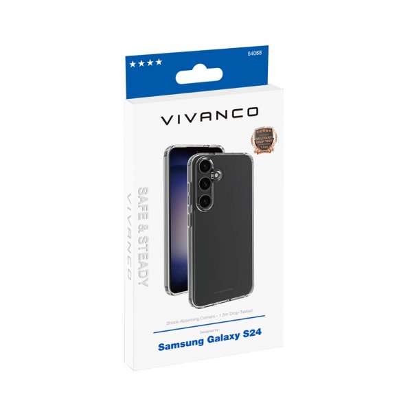 Vivanco Samsung Galaxy S24 Skal Safe & Steady Transparent