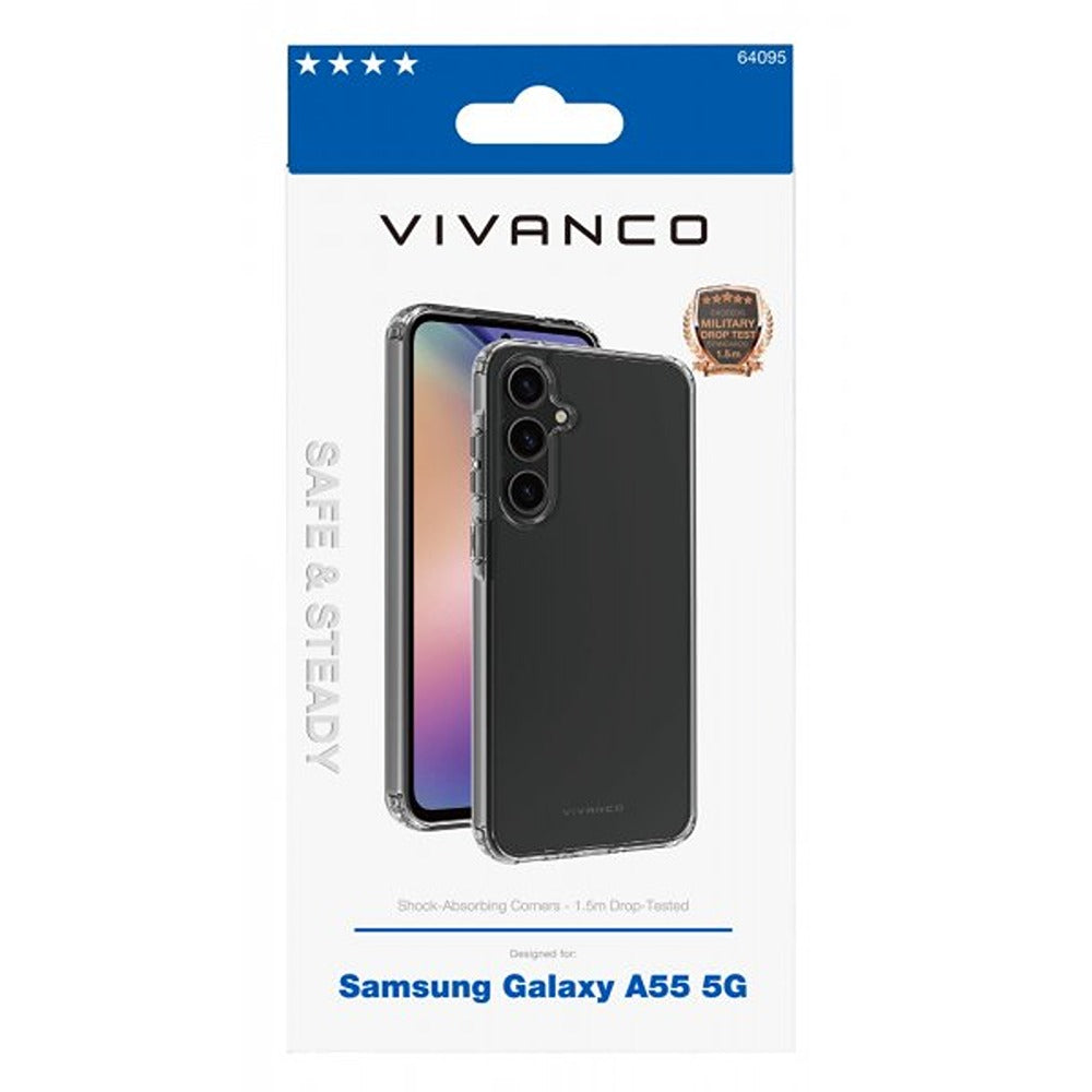 Vivanco Samsung Galaxy A55 Skal Safe & Steady Transparent