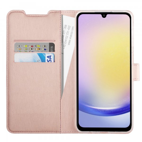 Vivanco Samsung Galaxy A35 Fodral Classic Wallet Roseguld