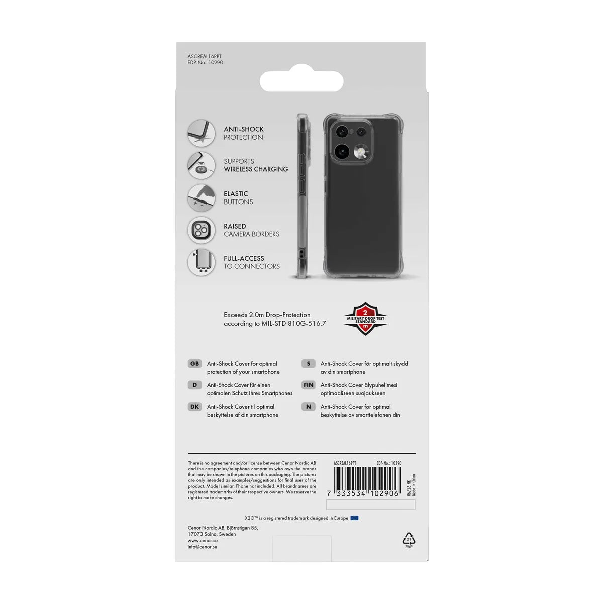 X2O Realme 16 Pro Plus Skal Anti-Shock Transparent