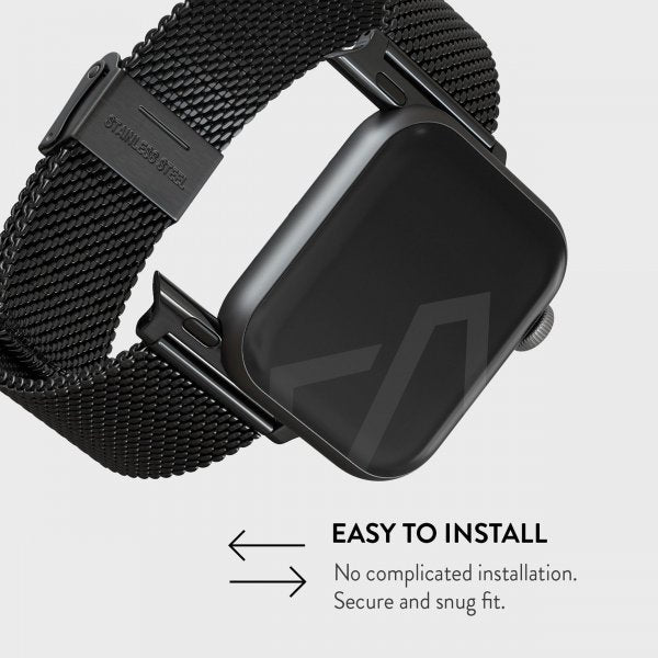 Burga Apple Watch 38/40/41/42mm Armband Mesh Elegance Svart