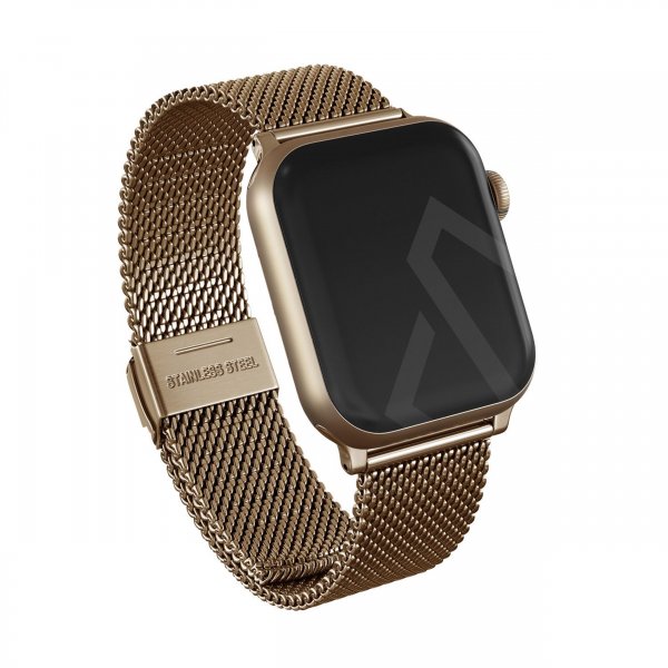 Burga Apple Watch 44/45/46mm/Ultra 49mm Armband Mesh Elegance Guld
