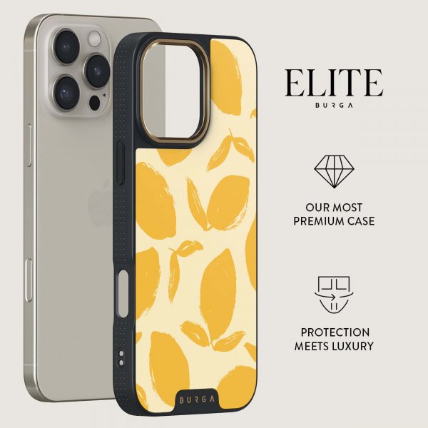 Burga iPhone 15 Pro Skal Elite Dark MagSafe Lemon Tart