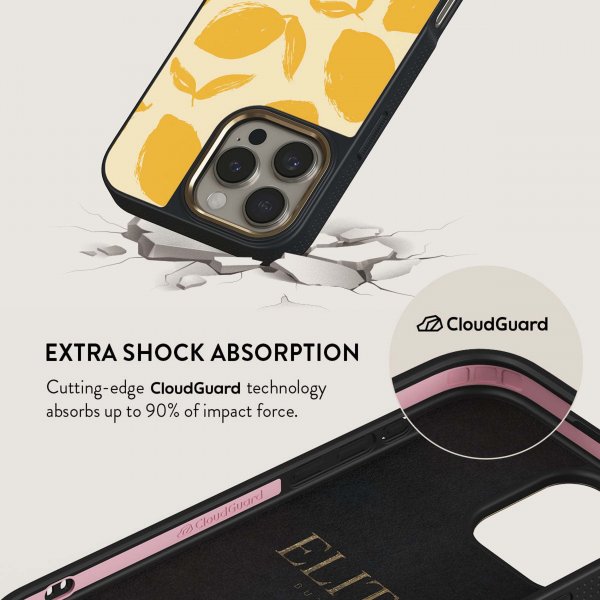 Burga iPhone 15 Pro Skal Elite Dark MagSafe Lemon Tart