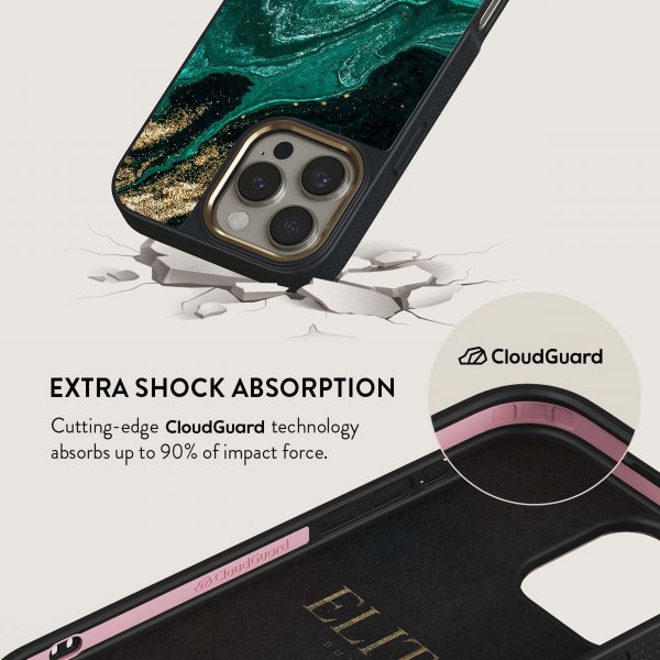 Burga iPhone 15 Skal Elite Dark MagSafe Emerald Pool