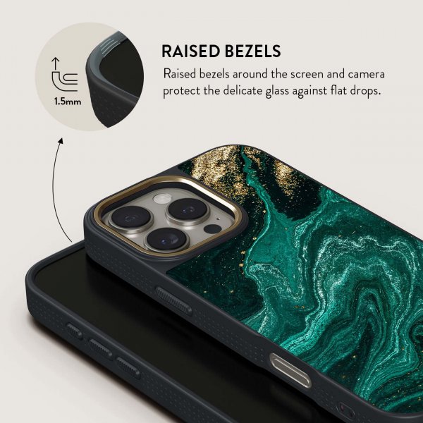 Burga iPhone 15 Skal Elite Dark MagSafe Emerald Pool