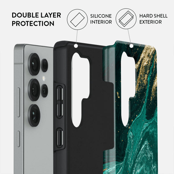 Burga Samsung Galaxy S25 Skal Tough Emerald Pool