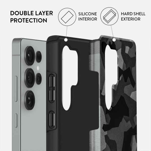 Burga Samsung Galaxy S25 Ultra Skal Tough Night Black Camo