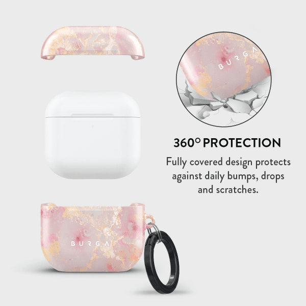 Burga AirPods 4 Skal Design Golden Coral
