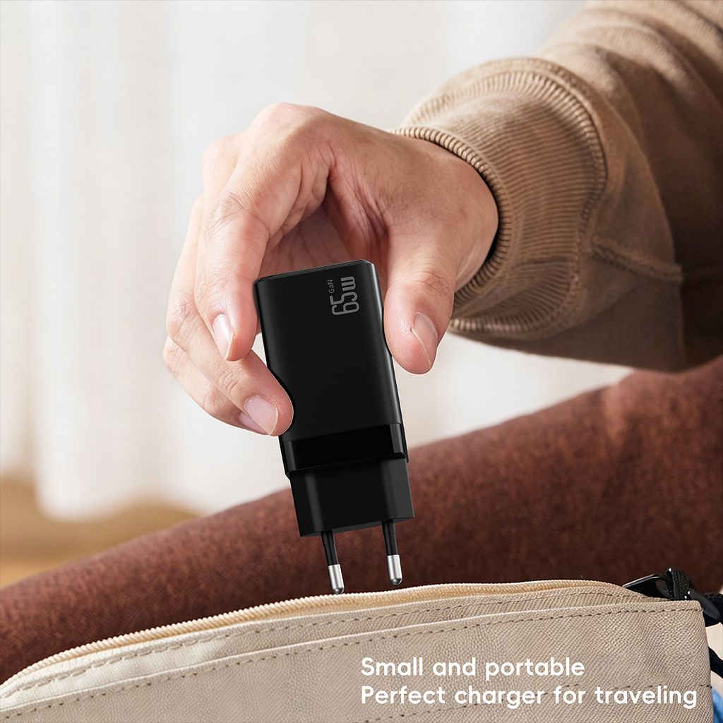 SiGN 65W Snabbladdare USB-C PD Svart