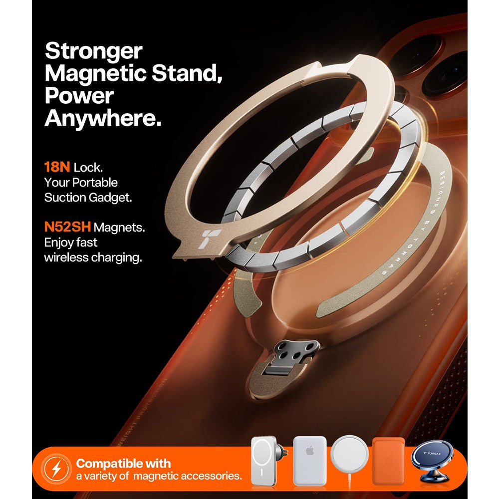 Torras iPhone 17 Pro Max Skal Ostand Q3 Air Energy Orange