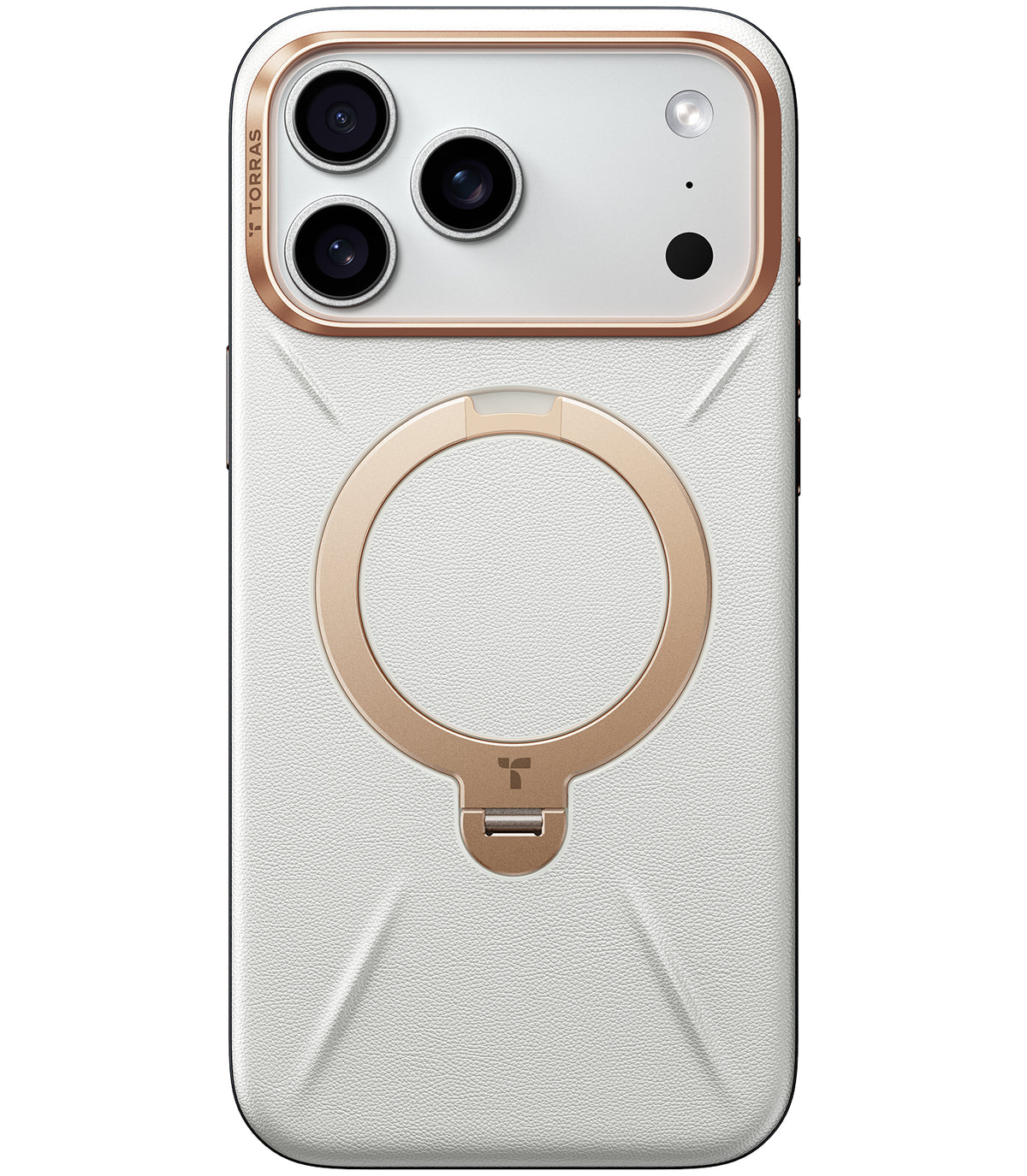 Torras iPhone 17 Pro Skal Ostand Q3 Vegskin Pearl Gray