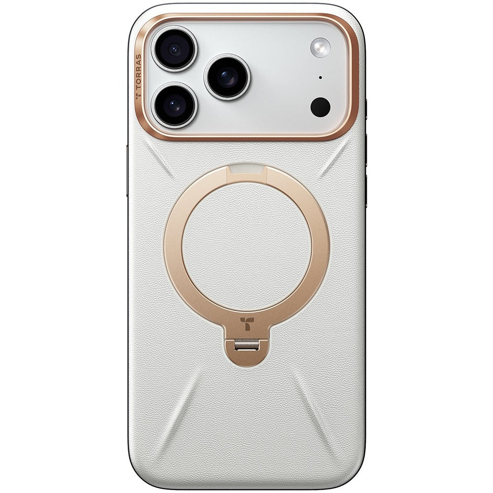 Torras iPhone 17 Pro Skal Ostand Q3 Vegskin Pearl Gray