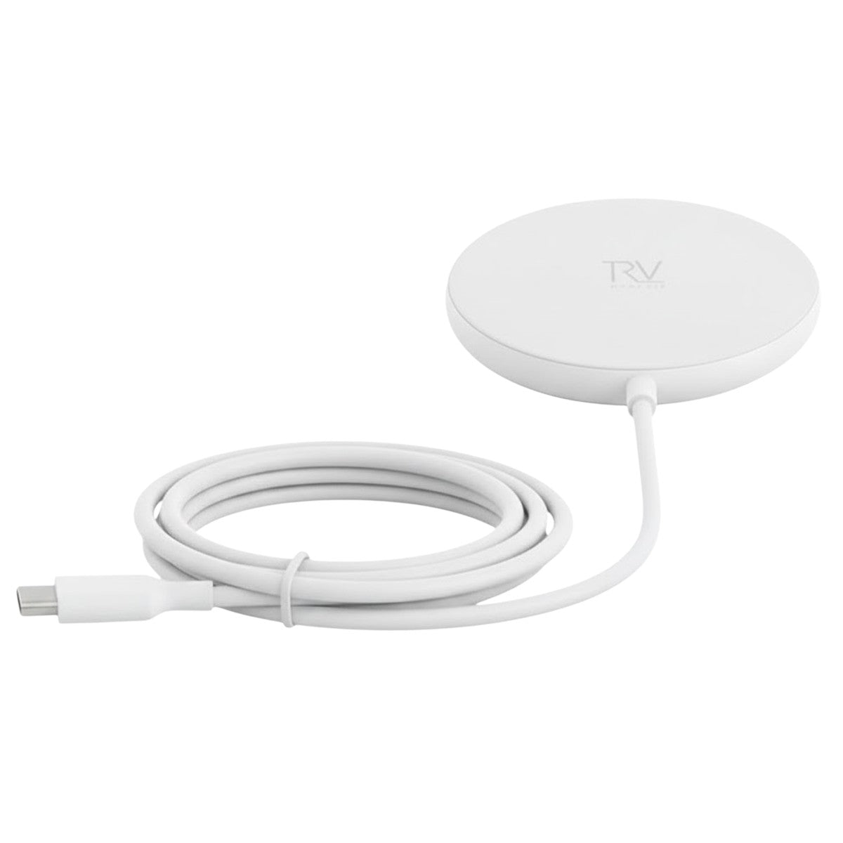Rvelon Trådlös MagSafe Laddare Qi2 15W USB-C - Vit