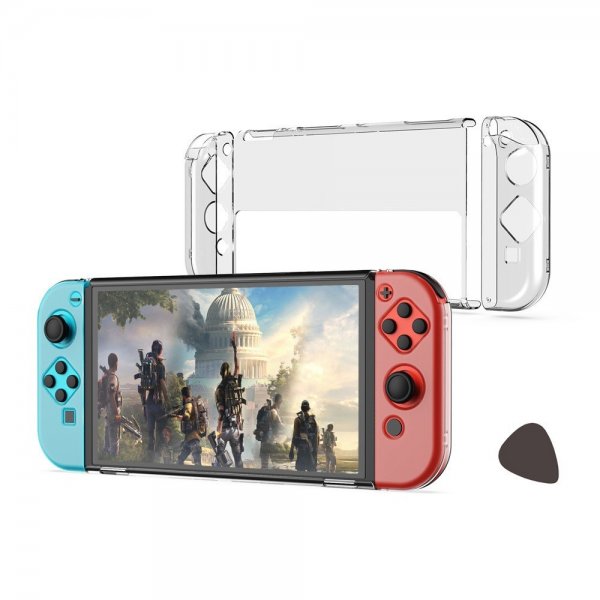 Dobe 3-i-1 Transparent Skal för Nintendo Switch OLED