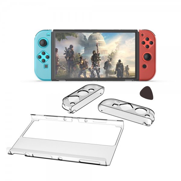 Dobe 3-i-1 Transparent Skal för Nintendo Switch OLED