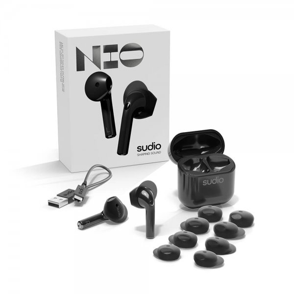 Sudio Hörlurar True Wireless NIO Svart