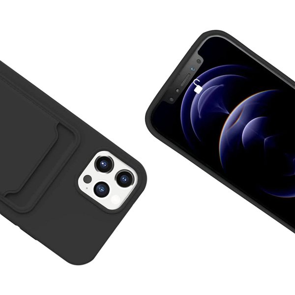 iPhone 14 Pro Skal Korthållare Svart