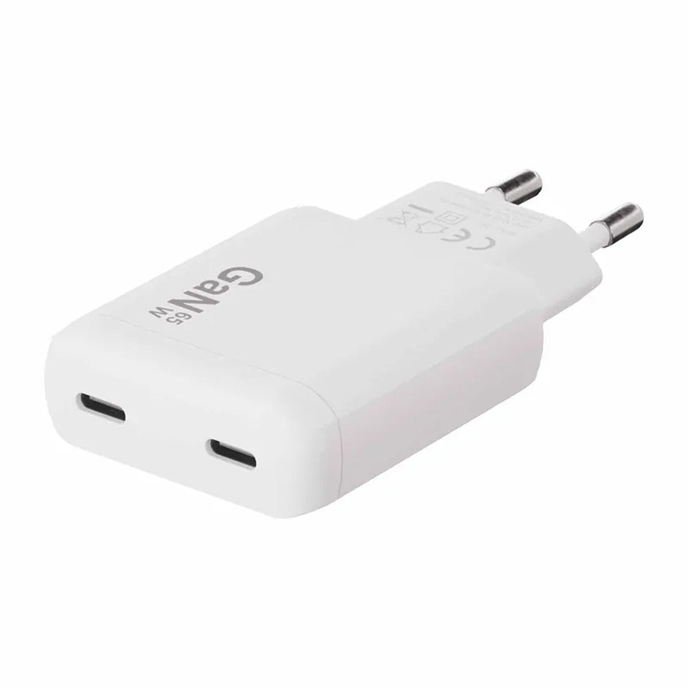 X2O 65W Dual Slim Hemmaladdarset USB-C/C GaN 1.5m Vit