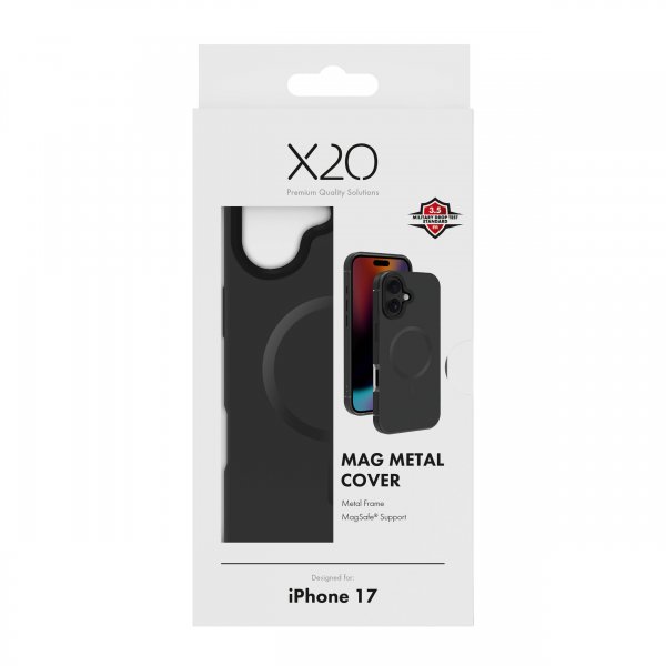 X2O iPhone 17 Skal Mag Metal Svart