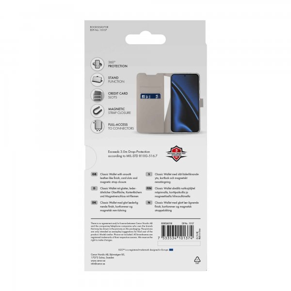 X2O Samsung Galaxy A37 Fodral Classic Wallet Greige