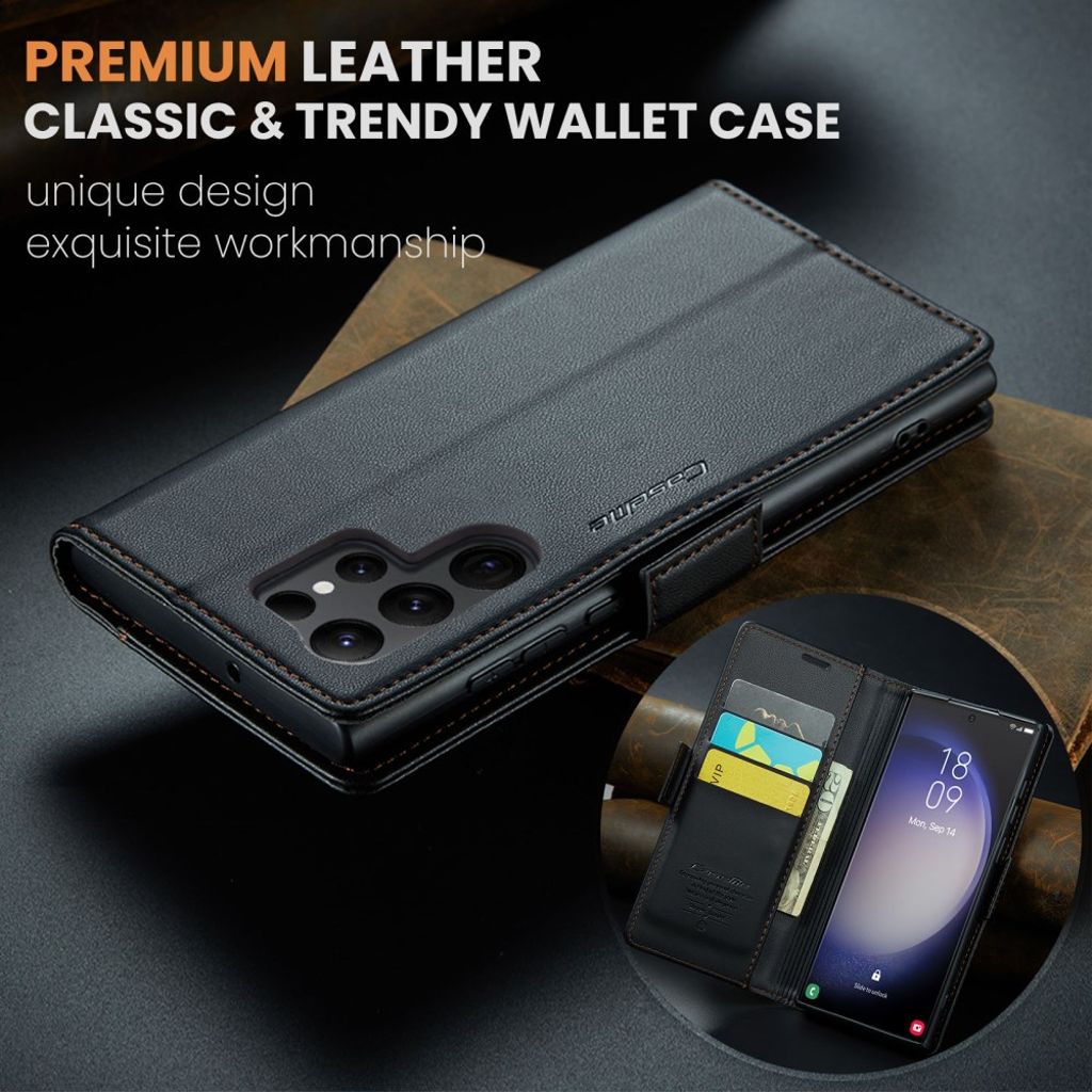 CaseMe Samsung Galaxy S24 Ultra Fodral 023 Series Svart