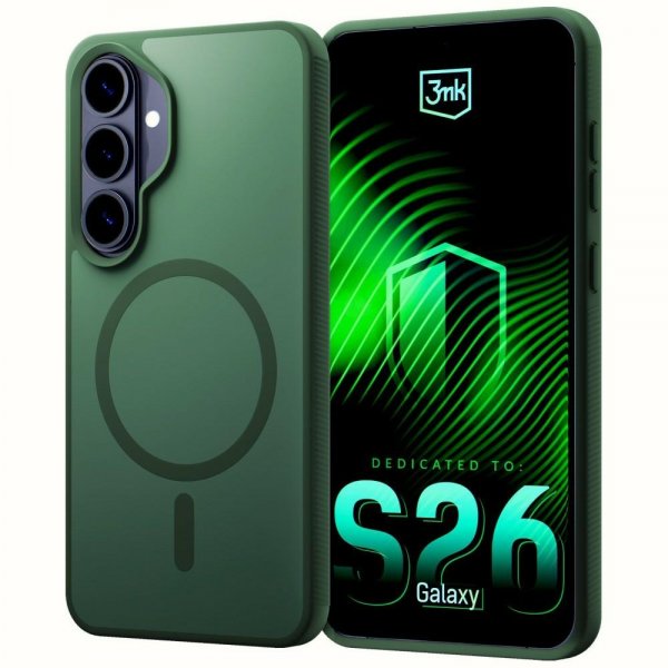 3mk Samsung Galaxy S26 Skal Smoke MagCase Grön