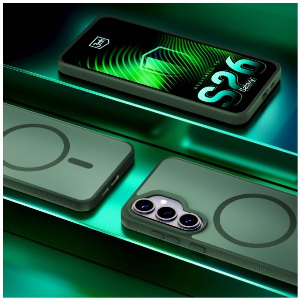 3mk Samsung Galaxy S26 Skal Smoke MagCase Grön