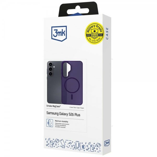 3mk Samsung Galaxy S26 Skal Smoke MagCase Lila