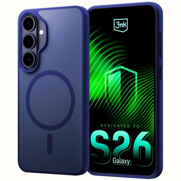 3mk Samsung Galaxy S26 Plus Skal Smoke MagCase Blå