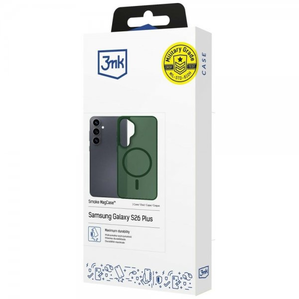 3mk Samsung Galaxy S26 Plus Skal Smoke MagCase Grön