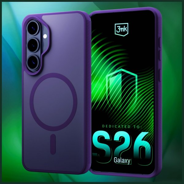 3mk Samsung Galaxy S26 Plus Skal Smoke MagCase Lila