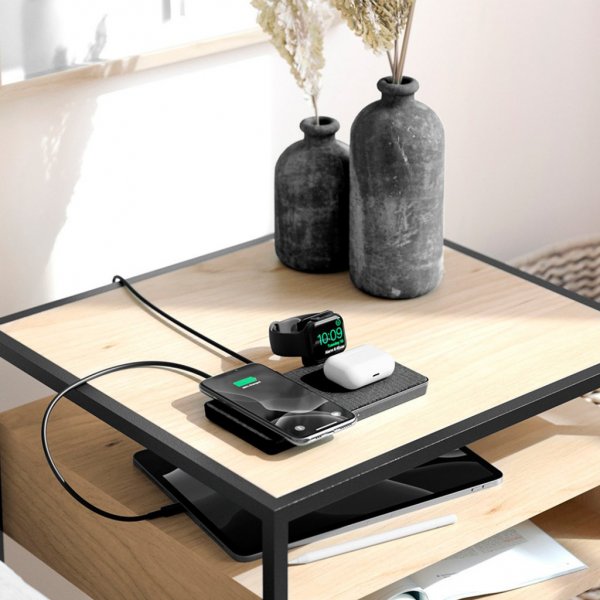 ALOGIC Ultra Power 4-i-1 Trådlös Dubbel Laddningsdocka med Apple Watch-laddare