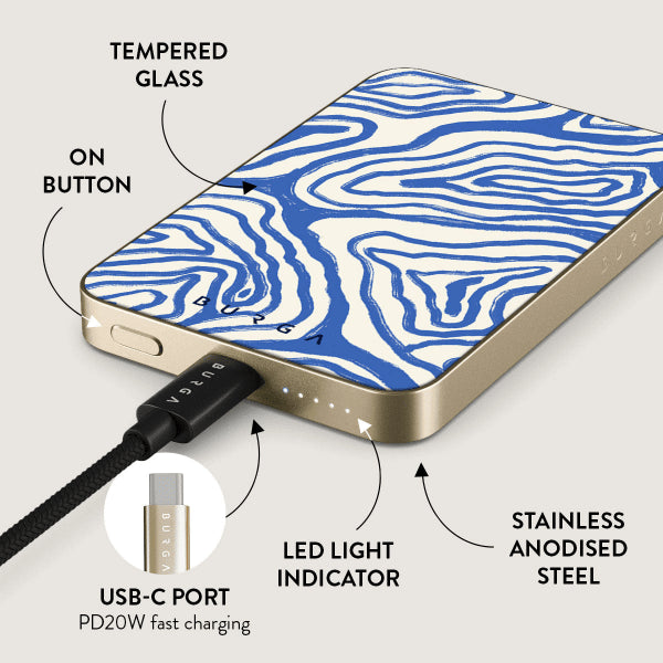 Burga Powerbank MagSafe 5000 mAh Seven Seas Guld