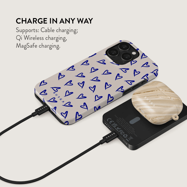 Burga Powerbank MagSafe 5000 mAh Love Me Right Grå