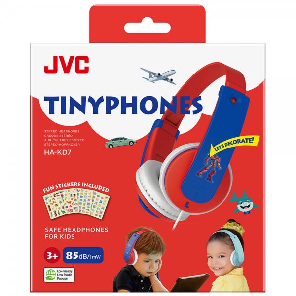 JVC Hörlurar KD7 Barn On-Ear 85dB Röd