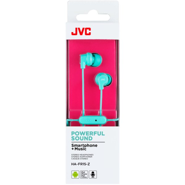 JVC Hörlurar FR15 In-Ear Remote Mic Mint Blå