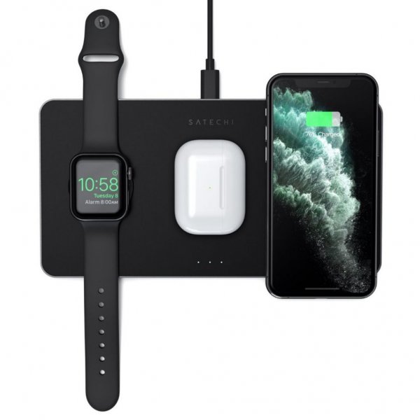 Satechi Trio Trådlös Laddare för Apple Watch/AirPods/Telefon